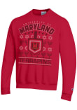 Main image for Mens Maryland Terrapins Red Champion Hannukkah Crew Sweatshirt
