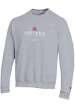Main image for Mens Indiana Hoosiers Grey Champion 2025 Football National Champions Embroidered Crew Sweatshirt