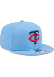 Minnesota Twins New Era LIGHT BLUE Evergreen 9FIFTY Snapback Hat