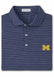 Main image for Mens Michigan Wolverines Navy Blue Peter Millar Gilman Short Sleeve Fashion Polo