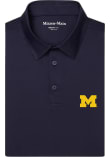 Main image for Mens Michigan Wolverines Navy Blue Mizzen+Main Versa Solid Short Sleeve Fashion Polo