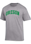 Main image for Oregon Ducks Grey Champion Arched Name Short Sleeve T Shirt