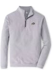 Main image for Mens Colorado Buffaloes Grey Peter Millar Perth Sugar Stripe Qtr Zip Pullover