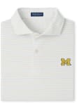 Main image for Mens Michigan Wolverines White Peter Millar Tempo Short Sleeve Fashion Polo