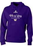 Main image for Womens Washington Huskies Purple Adidas Heat Seal Fleece Hooded Sweatshirt