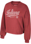 Main image for Womens Indiana Hoosiers Red Colosseum Taha Crew Sweatshirt