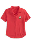 Main image for Womens Maryland Terrapins Red Johnnie O Coastal Wash Short Sleeve Polo Shirt
