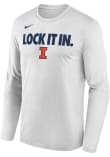 Main image for Mens Illinois Fighting Illini White Nike Basketball Postseason Bench Long Sleeve T-Shirt