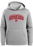 Main image for Youth  Nebraska Cornhuskers Arched Wordmark Long Sleeve Hooded Sweatshirt