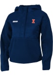 Main image for Womens Illinois Fighting Illini Navy Blue Columbia Cloud Point Fleece Light Weight Jacket