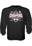 Main image for Youth Indiana Hoosiers Black Blue 84 2025 Big Ten Football Champions Long Sleeve T-Shirt
