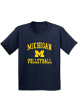 Main image for Youth Navy Blue Michigan Wolverines Arch Logo Volleyball Short Sleeve T-Shirt