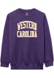 Main image for Western Carolina Mens Purple Arch Name Long Sleeve Crew Sweatshirt