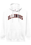 Main image for Mens Illinois Fighting Illini White League Arch Name Twill Hooded Sweatshirt