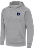 Main image for Mens Michigan Wolverines Grey Antigua Victory Law Hooded Sweatshirt
