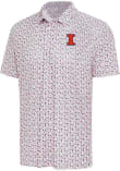 Main image for Mens Illinois Fighting Illini White Antigua Hero Short Sleeve Polo Shirt