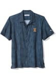 Main image for Mens Illinois Fighting Illini Navy Blue Tommy Bahama Saltwater Fronds Short Sleeve Dress Shirt