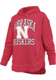 Main image for Womens Nebraska Cornhuskers Red Pressbox Melange Hood Hooded Sweatshirt