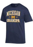 Main image for Michigan Wolverines Navy Blue Champion Est. Date Grandpa Jersey Short Sleeve T Shirt