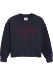 Main image for Womens Arizona Wildcats Navy Blue League Reverse Fleece Crew Sweatshirt