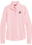 Main image for Womens Kansas Jayhawks Pink Vineyard Vines Dreaamcloth Shep Shirt Qtr Zip Elevated