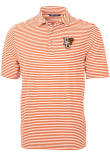 Main image for Mens Bowling Green Falcons Orange Cutter and Buck Virtue Stripe Pique Short Sleeve Polo Shirt
