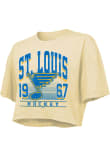 Main image for St Louis Blues Womens Yellow Boxy Crop Short Sleeve T-Shirt