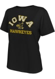 Main image for Iowa Hawkeyes Black Original Retro Brand Vintage Arch Short Sleeve T-Shirt