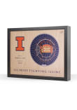 Main image for Brown Illinois Fighting Illini 3D Stadium View Wall Art