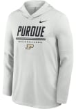 Main image for Mens Purdue Boilermakers Ash Nike DriFit Lightweight Long Sleeve Hoodie