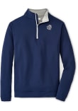 Main image for Mens Michigan Wolverines Navy Blue Peter Millar Perth Qtr Zip Pullover