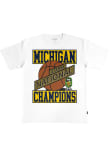Main image for Michigan Wolverines White SLAM Basketball Deep Cuts Heavyweight Short Sleeve Fashion T Shirt