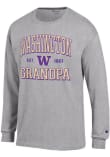 Main image for Mens Washington Huskies Grey Champion Est. Date Grandpa Jersey Tee
