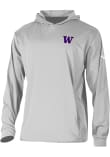 Main image for Mens Washington Huskies Grey Columbia Heat Seal Long Drive Hooded Sweatshirt