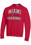Main image for Mens Miami RedHawks Red Champion Est. Date Grandma Powerblend Crew Sweatshirt