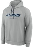 Main image for Mens Illinois Fighting Illini Grey Nike Practice Fleece Hooded Sweatshirt