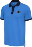 Main image for Mens Penn State Nittany Lions Light Blue Antigua Noble Colorblock Short Sleeve Polo Shirt