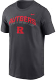 Main image for Rutgers Scarlet Knights Anthracite Nike DriFIT Short Sleeve T Shirt
