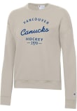 Main image for Champion Vancouver Canucks Womens Oatmeal Arch Script Powerblend Crew Sweatshirt