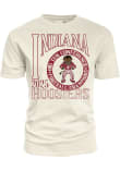 Main image for Indiana Hoosiers White Blue 84 2025 Big Ten Football Champions Mascot Short Sleeve T Shirt