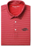 Main image for Mizzen+Main Arkansas Razorbacks Mens Cardinal Versa Stripe Short Sleeve Fashion Polo
