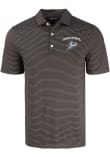 Main image for Mens Iowa State Cyclones Black Cutter and Buck Fine Line Stripe Short Sleeve Polo Shirt