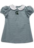Main image for Baby Girls Michigan State Spartans Green Vive La Fete Gingham Collar Short Sleeve Dress