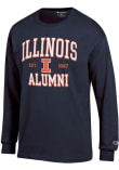 Main image for Mens Illinois Fighting Illini Navy Blue Champion Est Alumni Jersey Tee