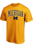 Main image for Michigan Wolverines Arched Logo Big and Tall T-Shirt - Yellow