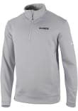 Main image for Mens Illinois Fighting Illini Grey Columbia Heat Seal Omni Wick Wickhams Hills Qtr Zip Pullover