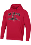 Main image for Mens Miami RedHawks Red Under Armour Basketball Rival Hooded Sweatshirt