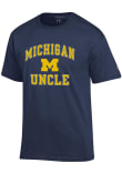 Main image for Michigan Wolverines Navy Blue Champion Number One Uncle Short Sleeve T Shirt