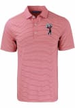 Main image for Mens Texas Tech Red Raiders Red Cutter and Buck Double Stripe Short Sleeve Polo Shirt