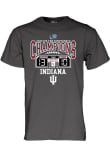 Main image for Indiana Hoosiers Charcoal Blue 84 2025 Big Ten Football Champions Score Short Sleeve T Shirt